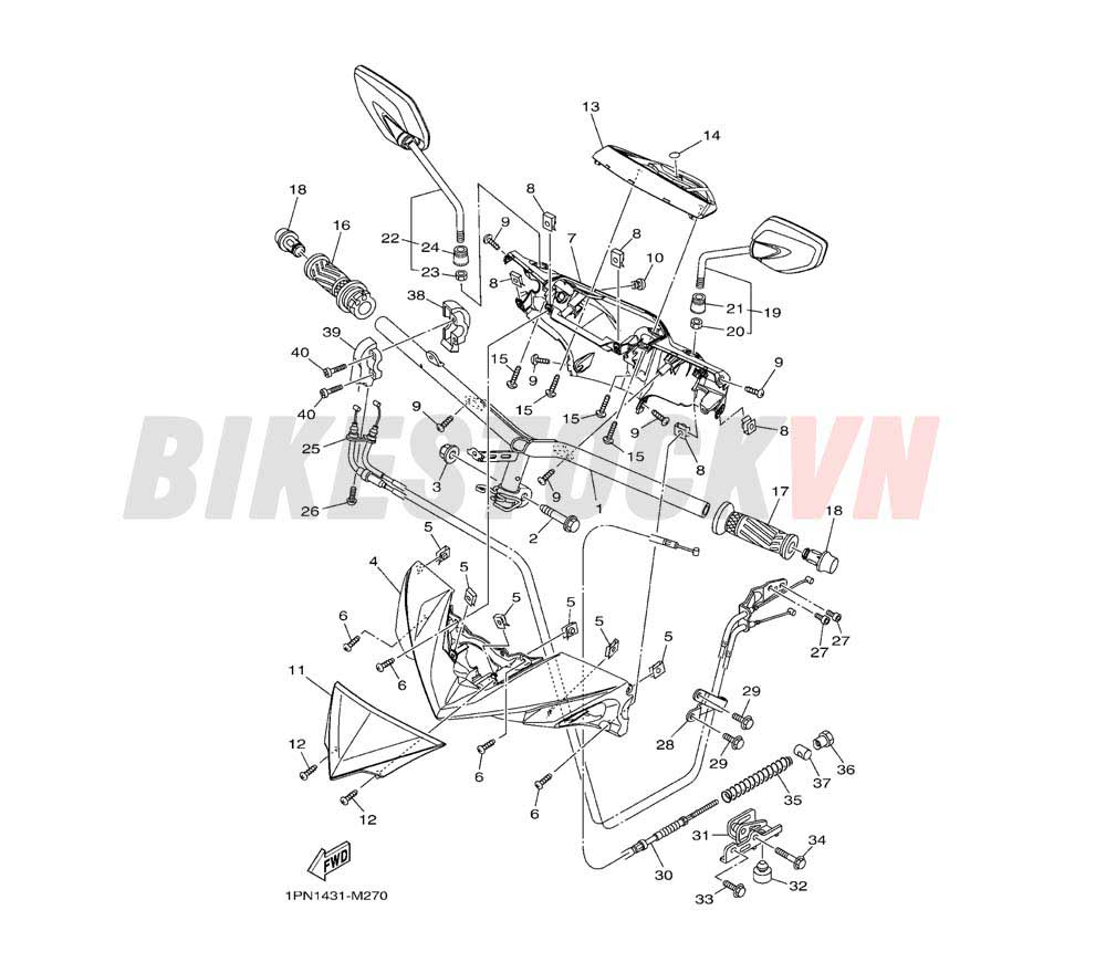 STEERING HANDLE & CABLE (1PN1/2)